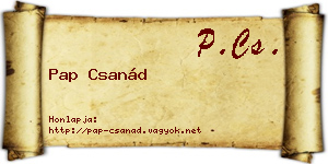 Pap Csanád névjegykártya